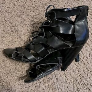Mossimo tie black sandals heels Shoes, Size 10